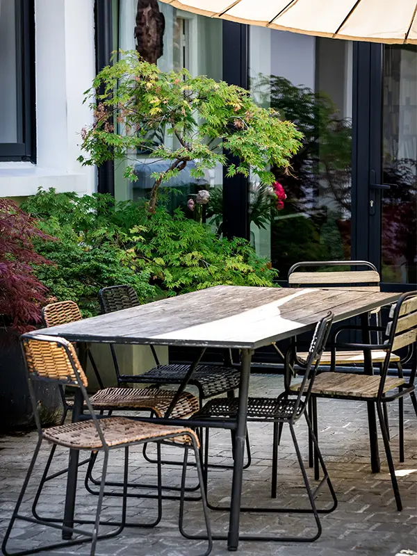 Jardin au style rustique et chic