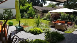 Jardin esprit mediterraneen