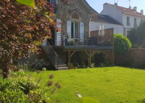 Réalisation d'une terrasse bois surélevée